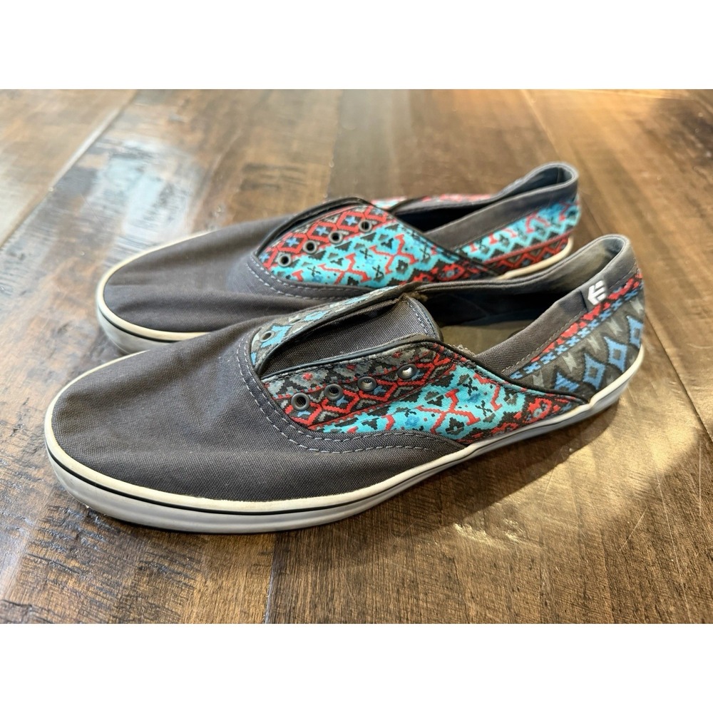 Etnies Women's Skateboard Shoes Corby Slip On Black Geometric‎ Print Size 8